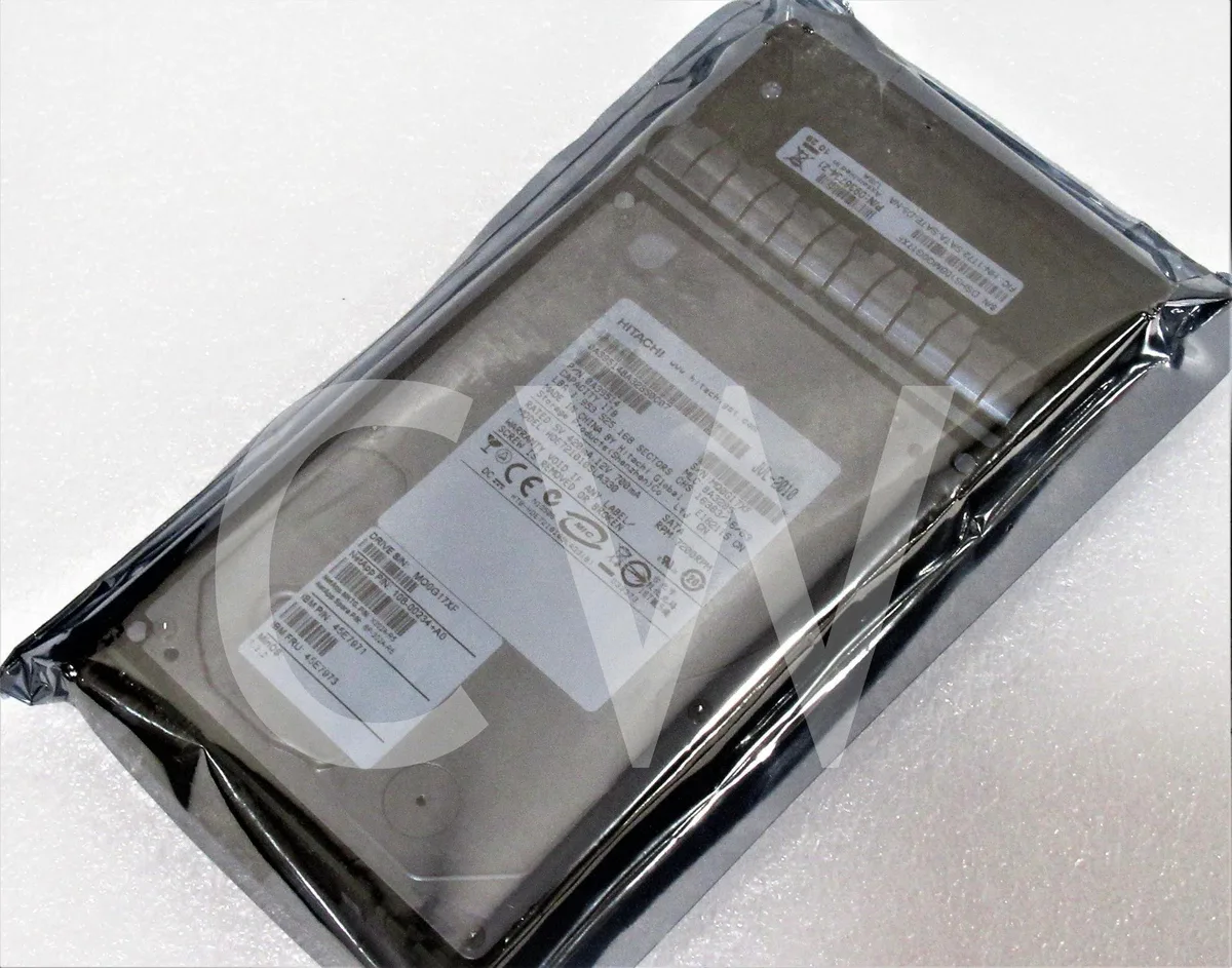 Silver 3.5 inch hard drive with black circuit board and included mounting tray