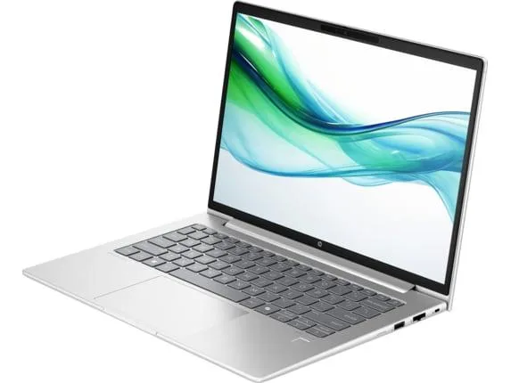 Silver 14 inch HP ProBook 445 G11 laptop closed lid non-touch display