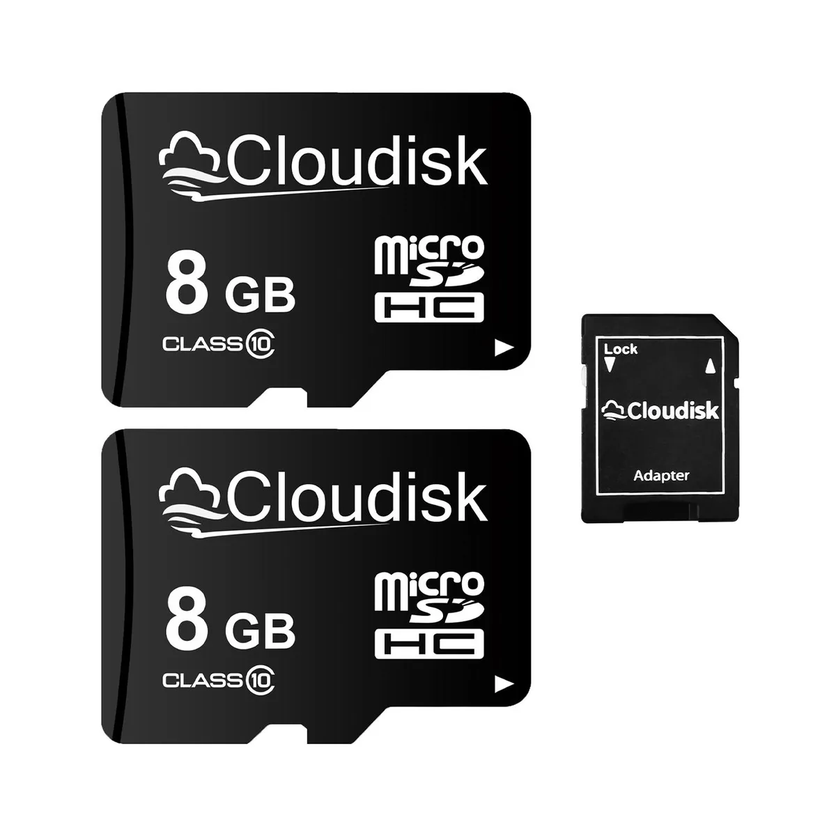 Cloudisk Cloudisk 8GB microSDHC 2-pack with SD adapter — fotografija proizvoda