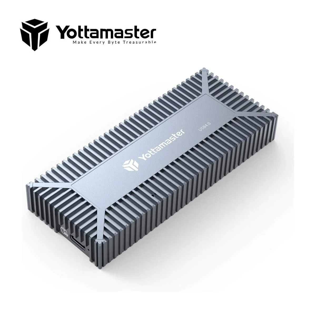 Yottamaster Yottamaster 40Gbps M.2 NVMe Enclosure Y-Sober Aluminium Fan — produktbild