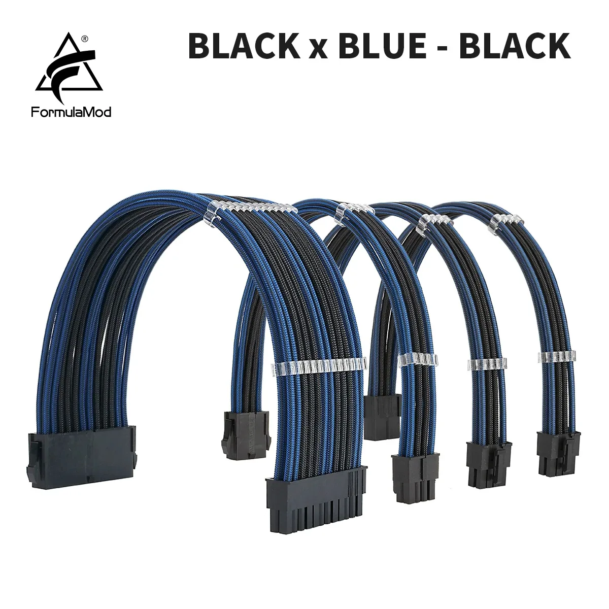 FormulaMod NCK2 PSU extension cable kit, mix colour, 300 mm length, ATX 24-pin, PCI-E 8-pin, CPU 8-pin with combs