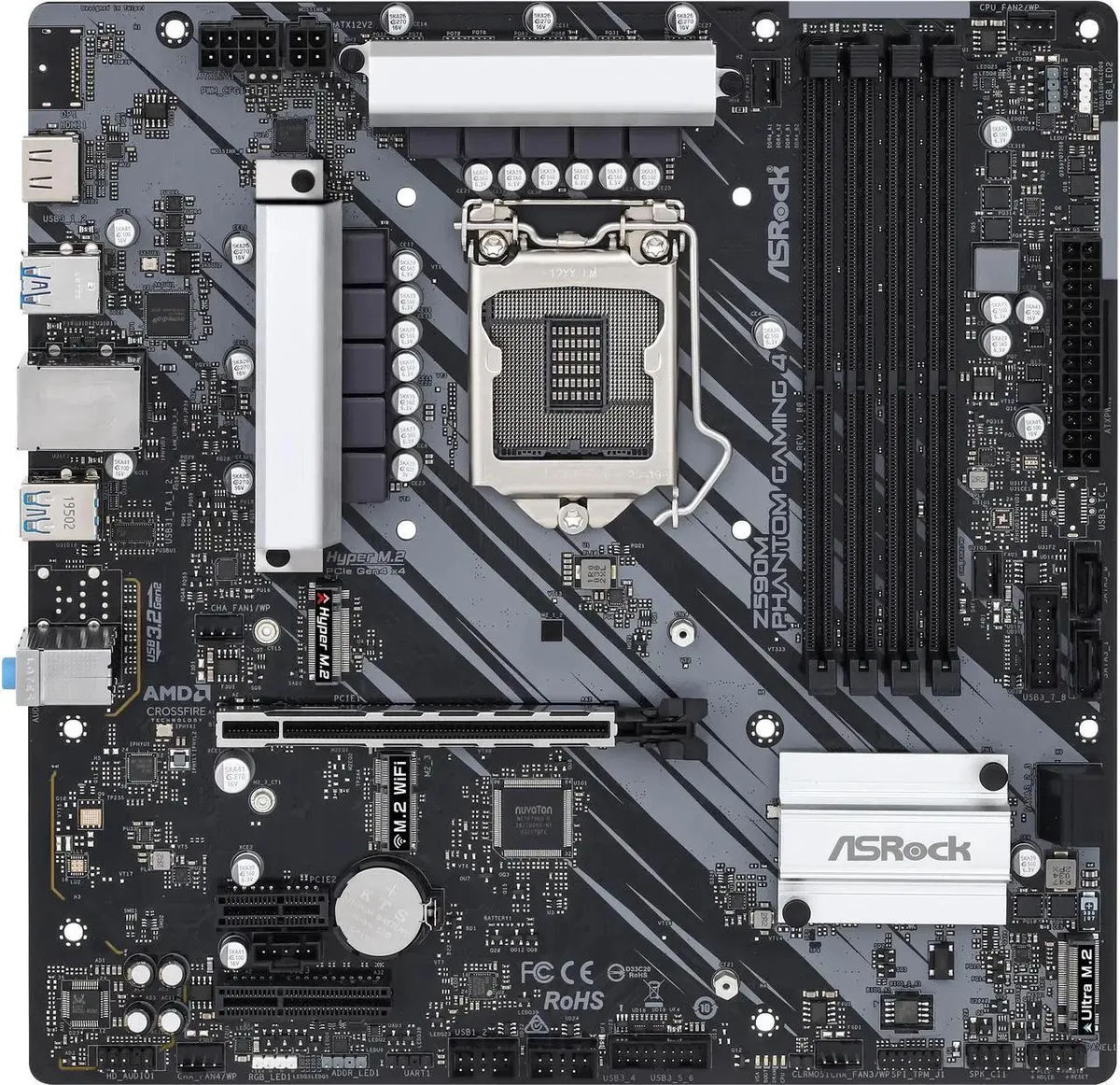 ASRock ASRock Z590M Phantom Gaming 4 Intel motherboard — product photo
