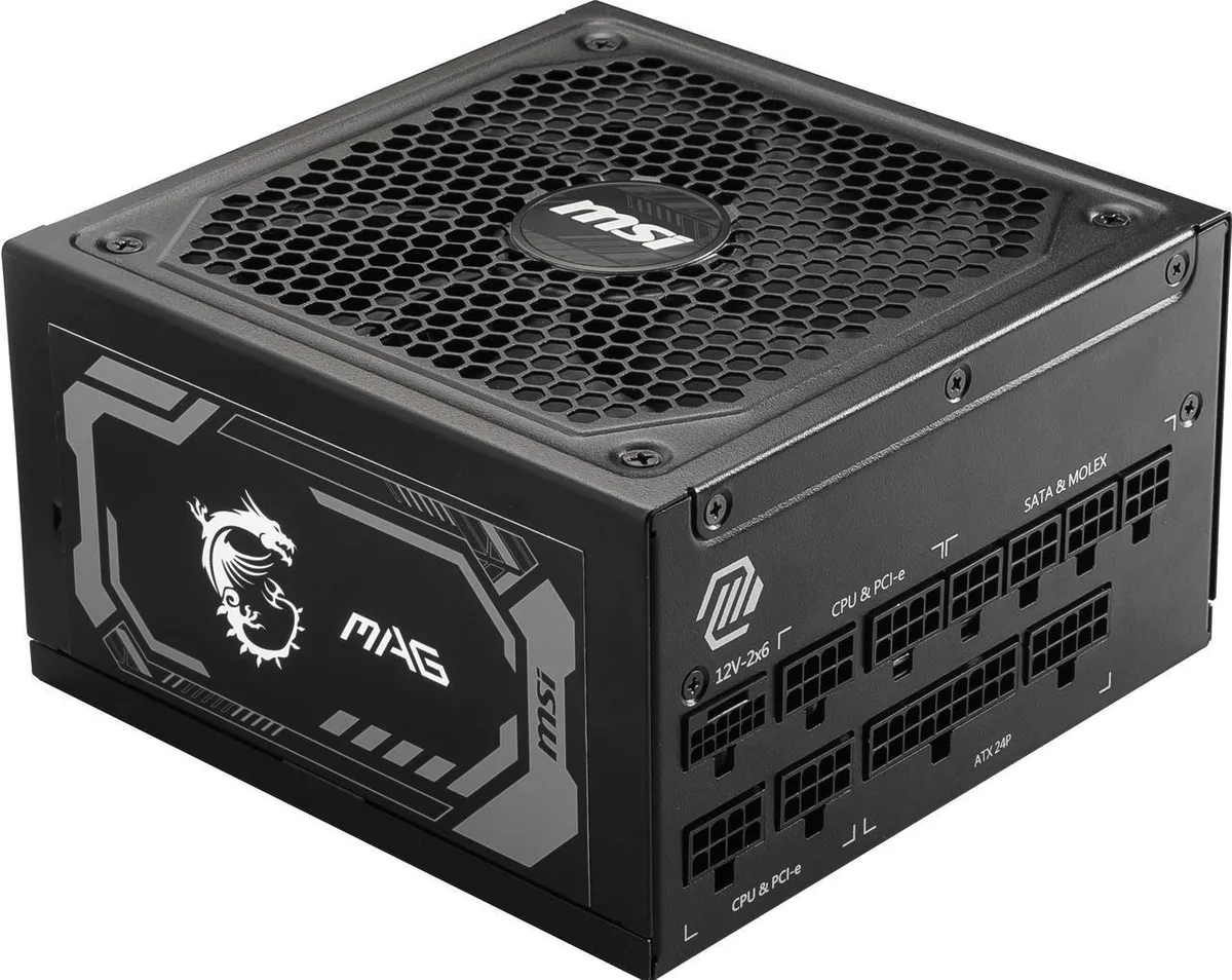 MSI MSI MAG A1000GL PCIE5 1000W power supply — produktbilde