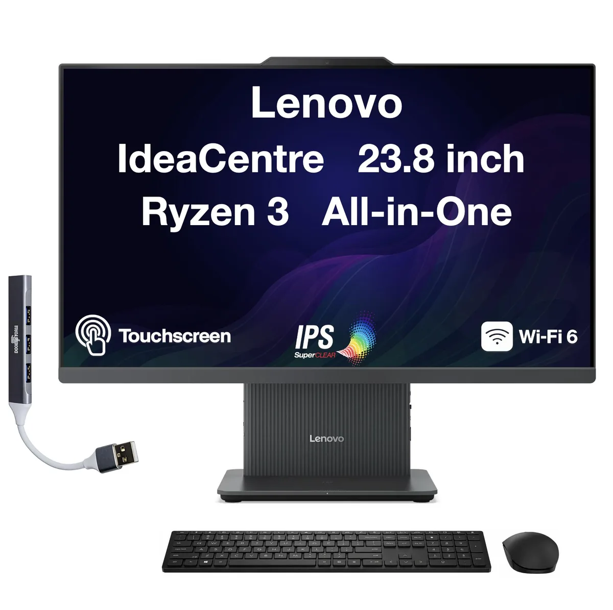 Lenovo Lenovo IdeaCentre 24ARR9 All-in-One PC Ryzen 3 7335U 16GB DDR5 256GB NVMe 23.8" 100Hz Touch Win 11 Pro — 제품 사진