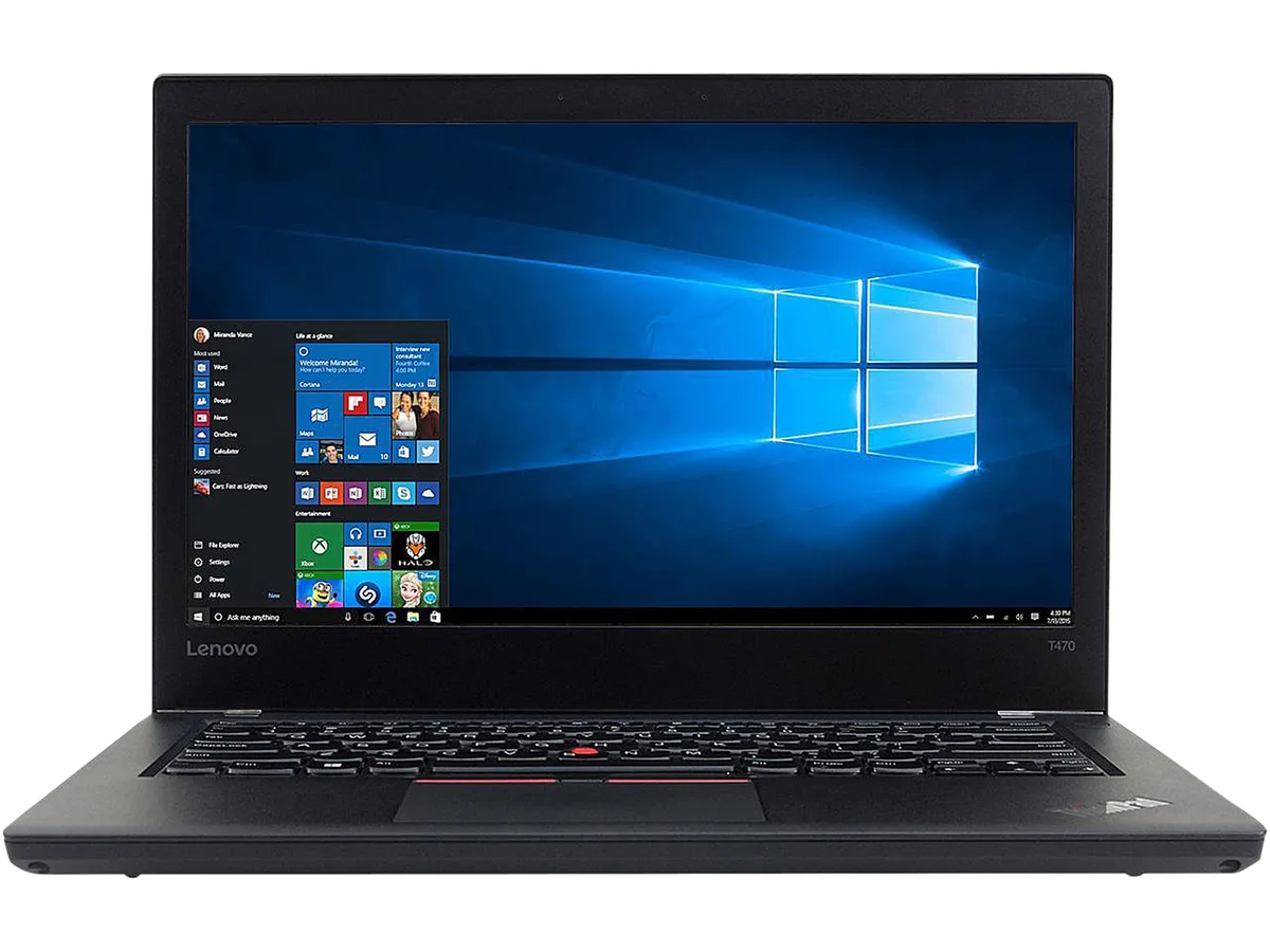 Black ThinkPad T470 laptop closed matte finish