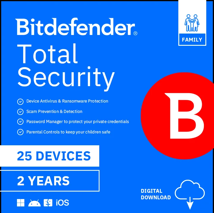 BitDefender BitDefender TS24ZZCSN2425LEN Total Security 25 Devices 2 Years — снимка на продукта
