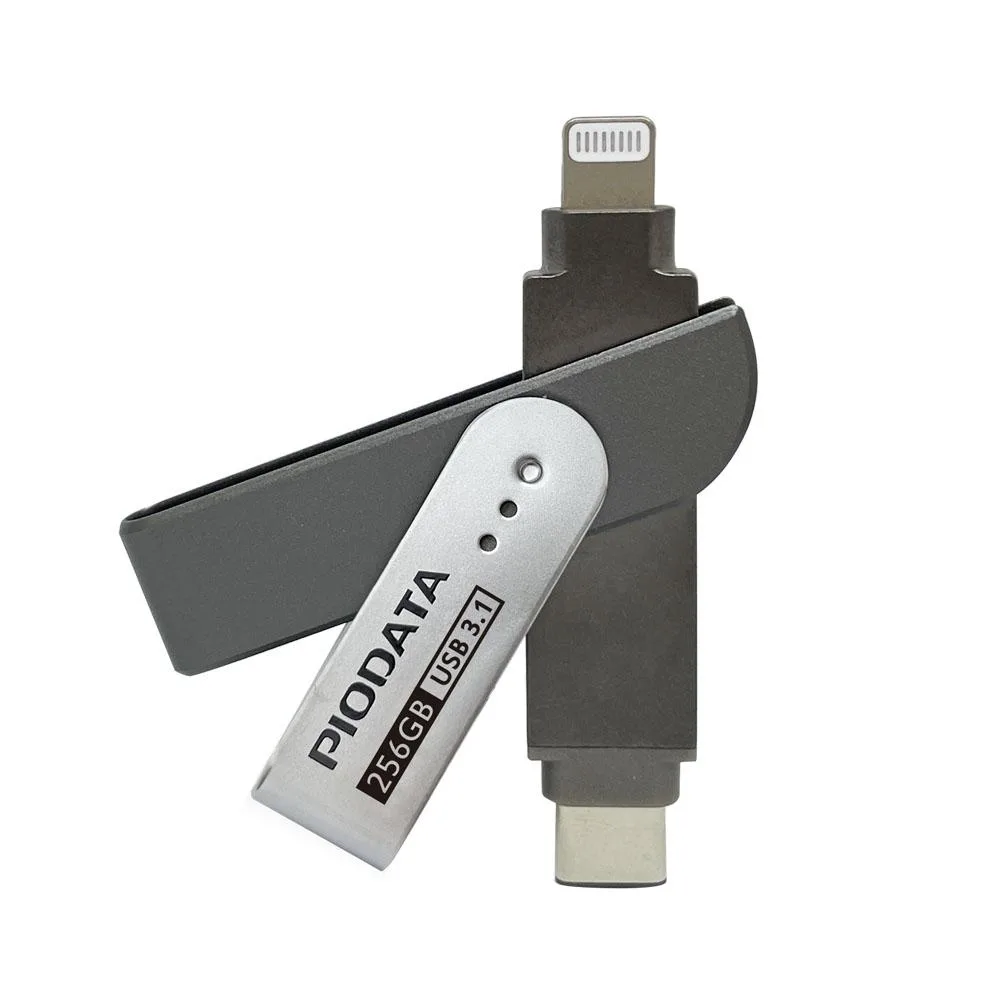 PIODATA PIODATA iXflash 256GB USB 3.1 Type C Lightning Gray — foto del prodotto