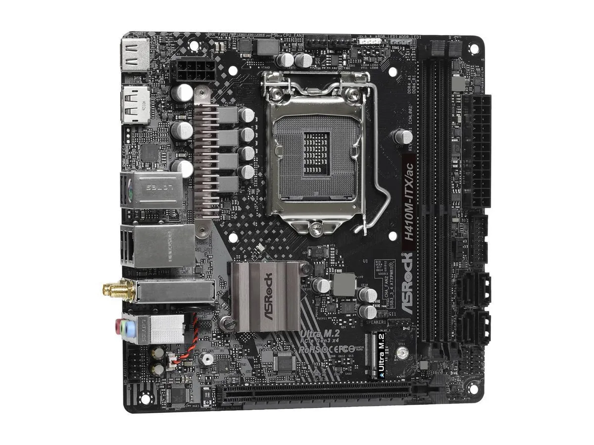 ASRock ASRock H410M-ITX/AC Intel motherboard — photo du produit