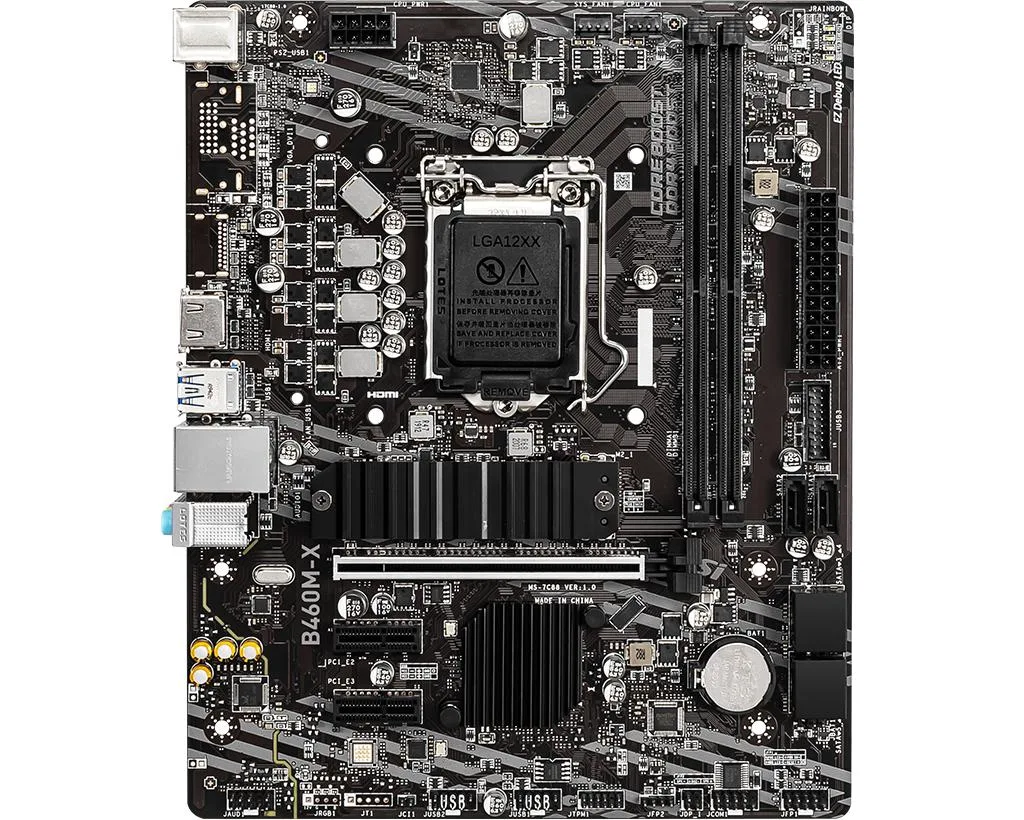 MSI MSI B460M-X Intel B460 LGA 1200 DDR4 Micro ATX Motherboard — photo du produit