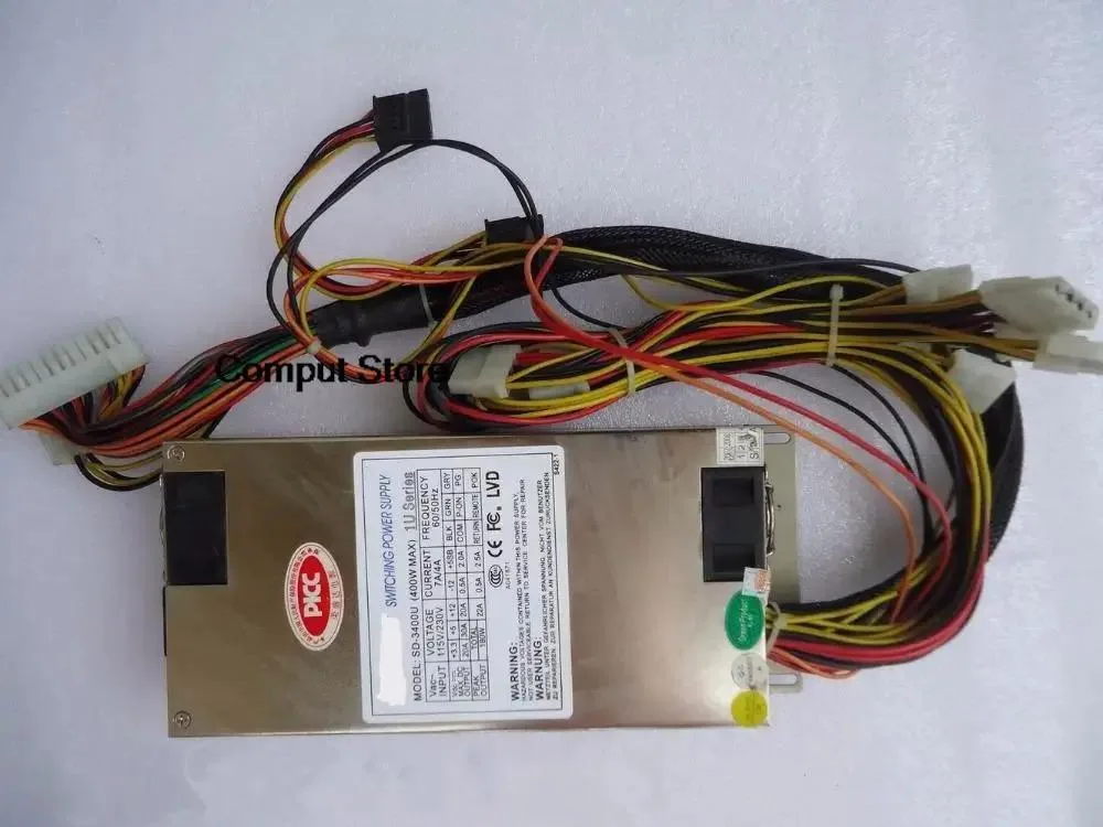 Standard ATX power supply unit in black metal housing