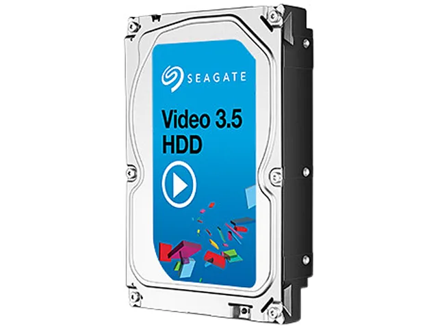 Silver 3.5 inch bare hard drive with green circuit board and model label