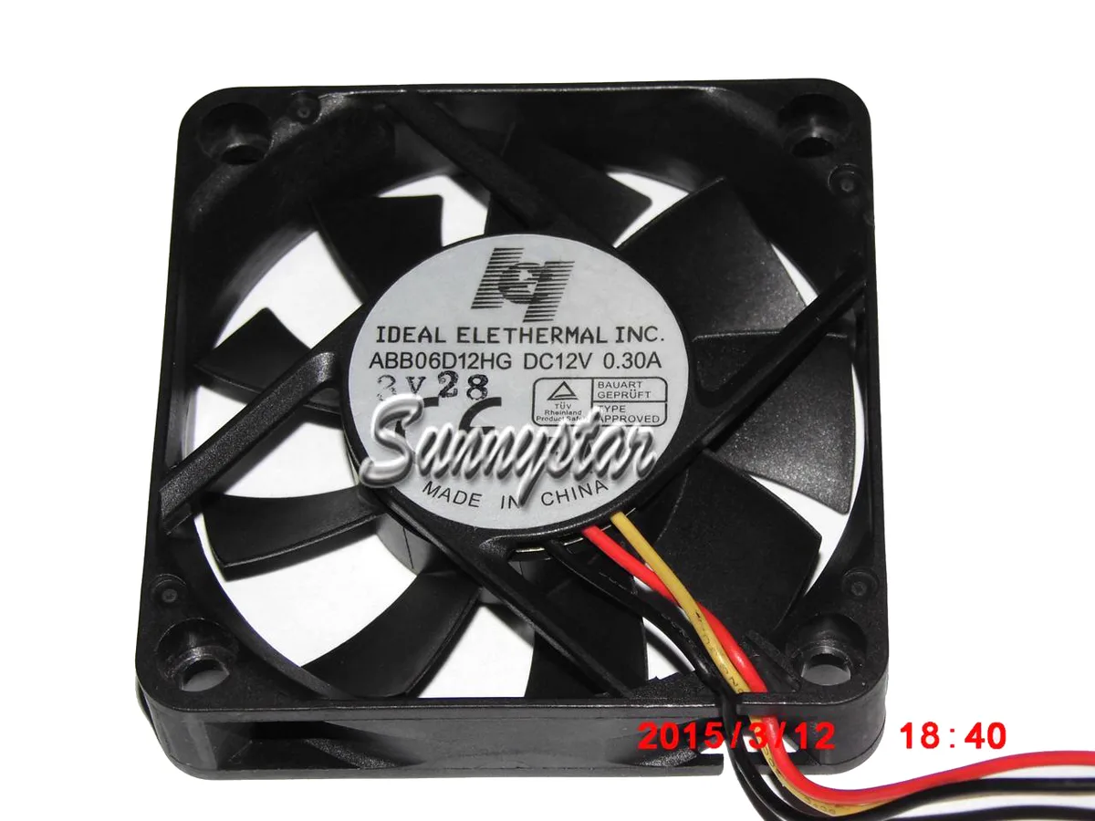 Zyvpee Zyvpee ABB06D12HG 60×13 mm 12 V 0.3 A 3-pin case fan — صورة المنتج