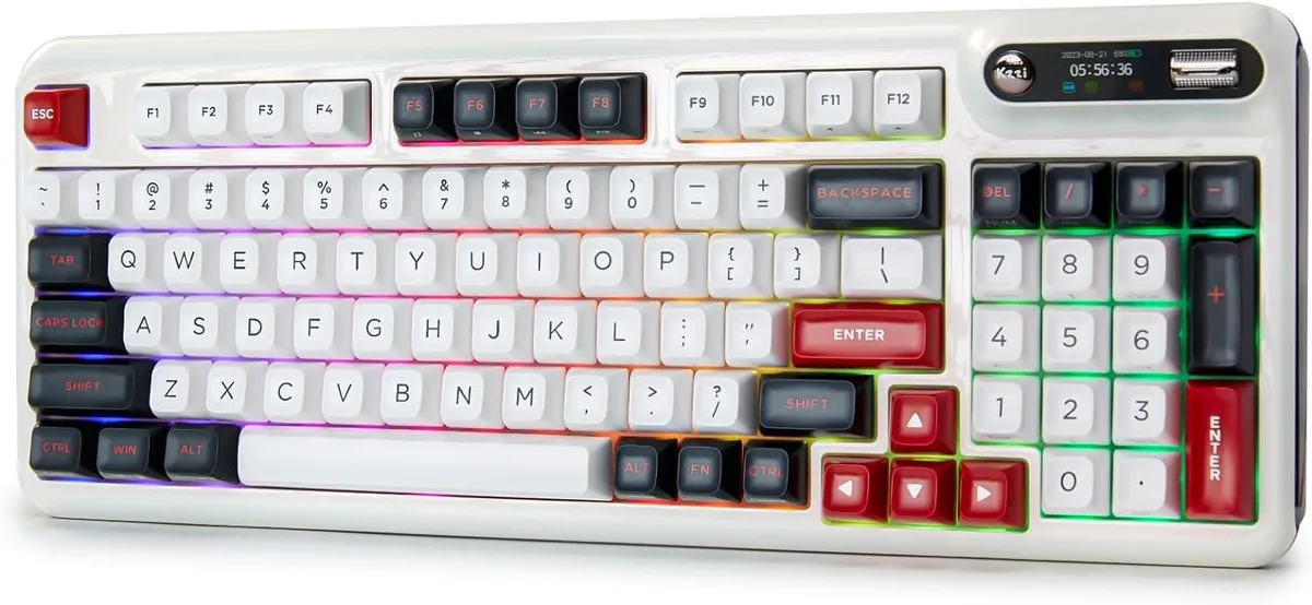 BFKK BFKK Z98 94-Key Hot-Swap Gasket Gaming Keyboard White Tactile Switches — photo du produit