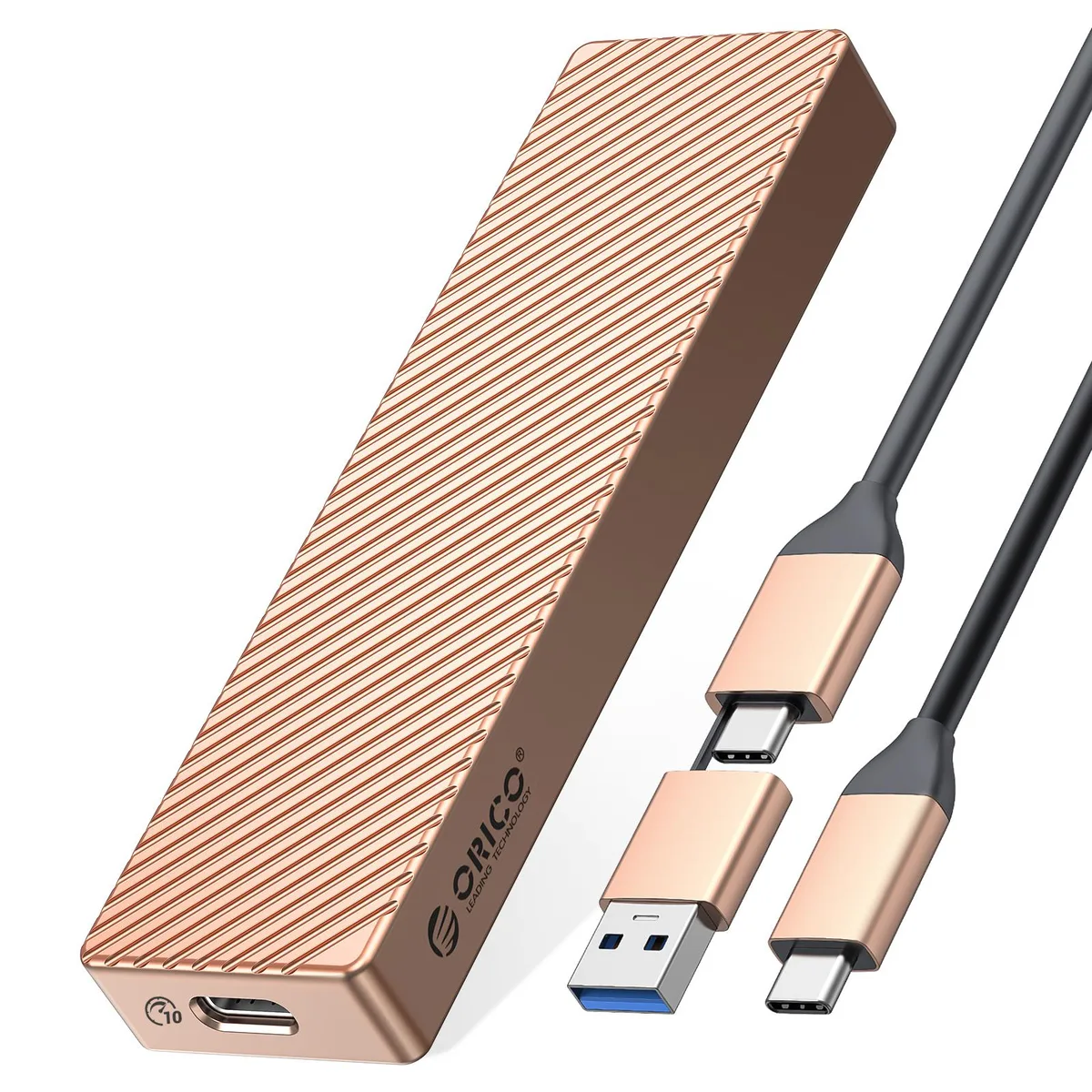 Orico Orico M.2 NVMe SSD Enclosure 10Gbps USB 3.2 Gen2 Rose Gold — 商品写真