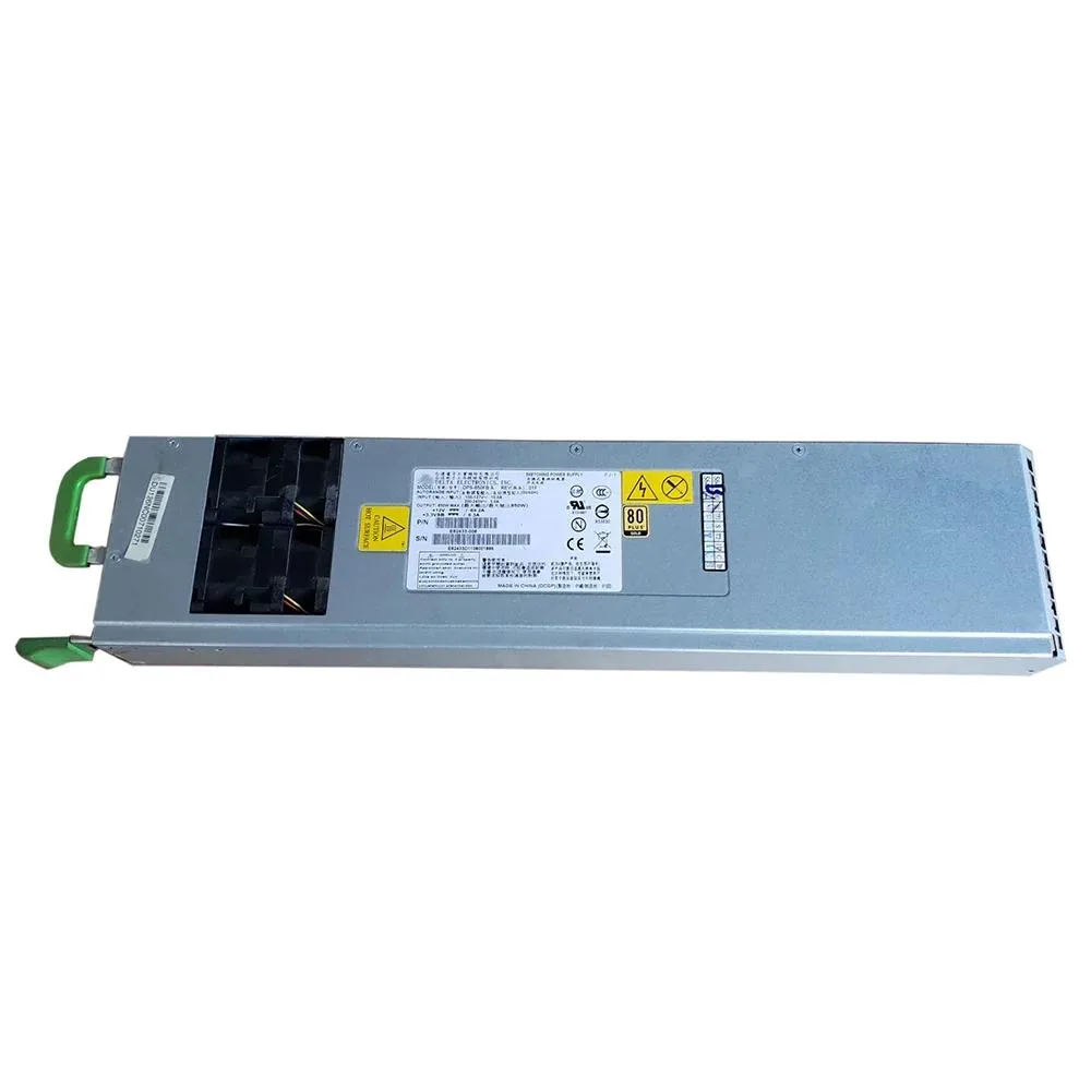 Rectangular ATX power supply unit in matte black metal casing