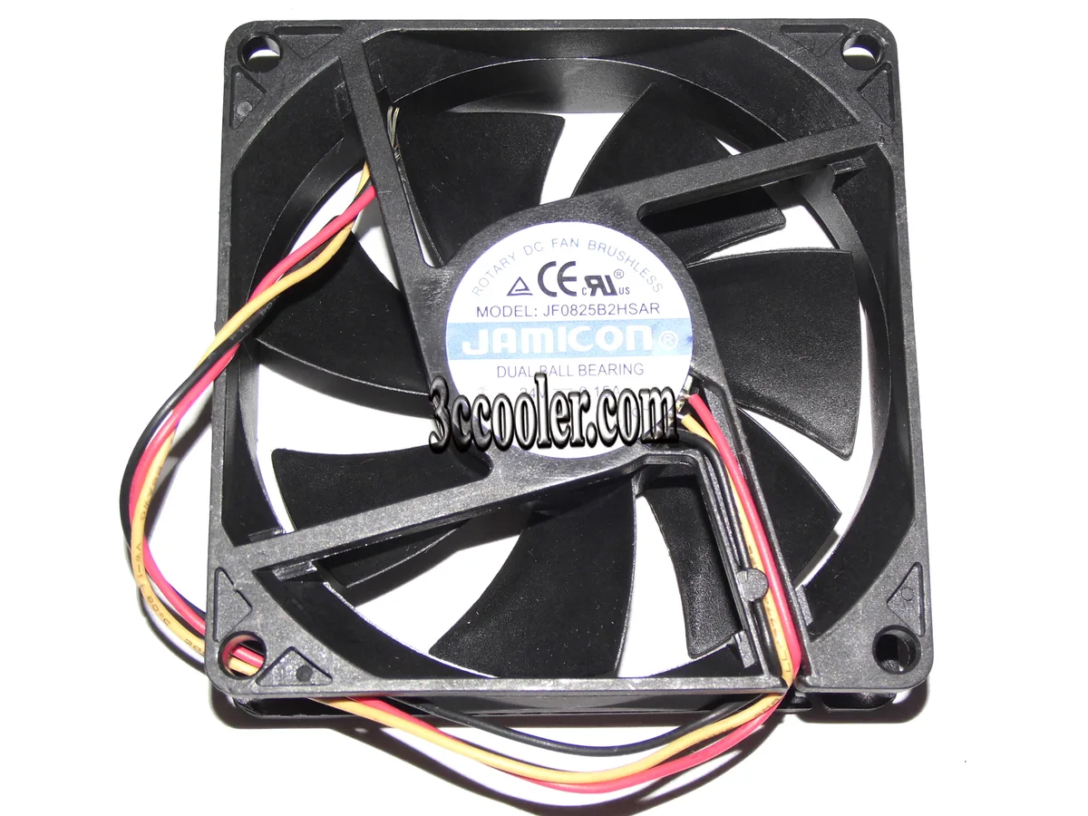 Ten black 80mm square ball-bearing fans in a bulk pack