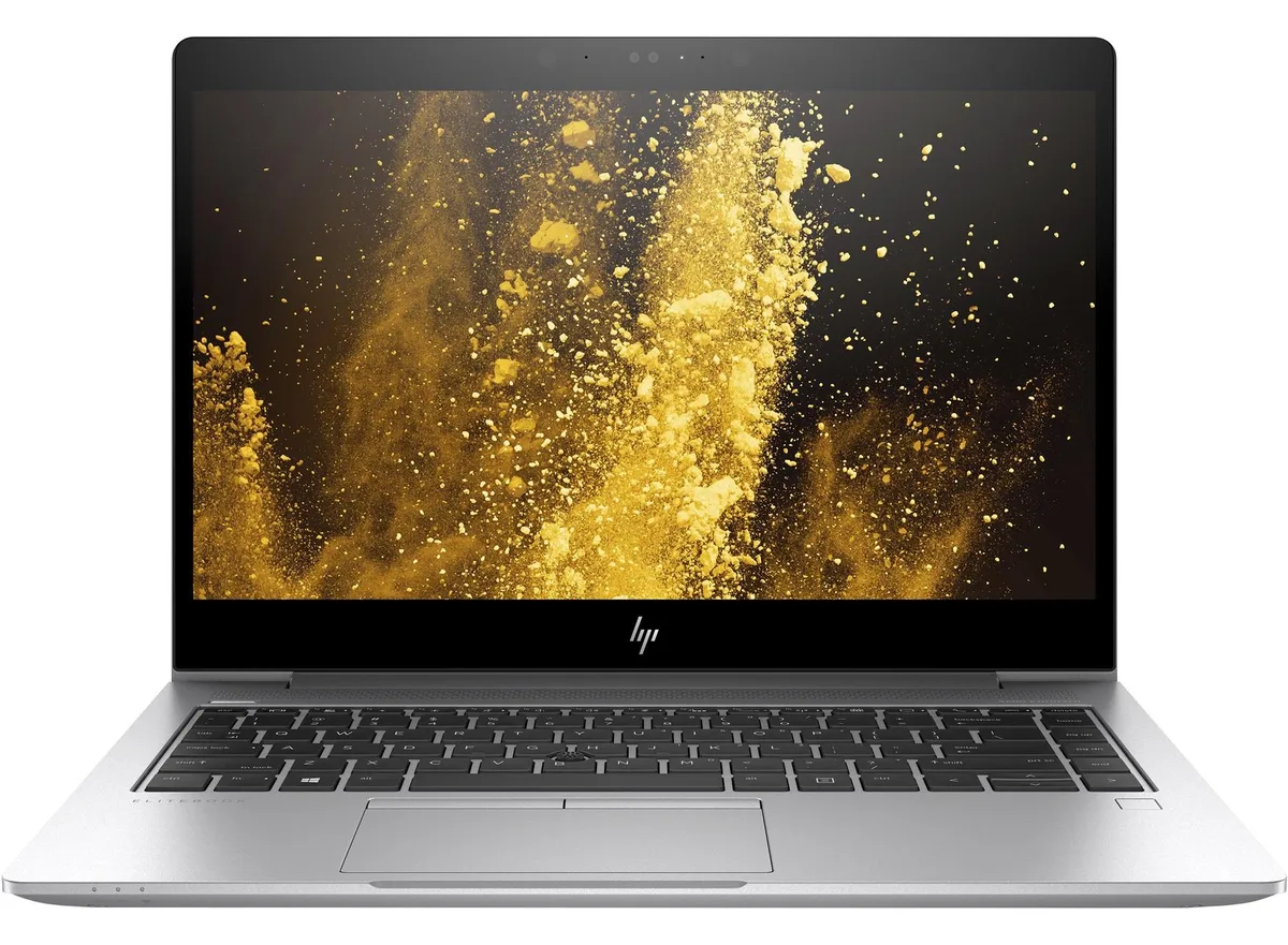Silver HP EliteBook 840 G5 14 inch laptop closed view