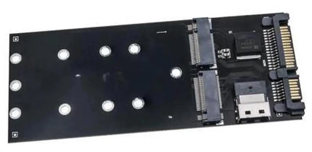 SMUGDESK SMUGDESK M.2 SATA &amp; NVMe to SATA + SFF-8654 Adapter — product photo