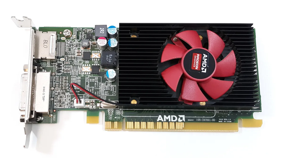 Single-slot AMD Radeon R5 340X card with DVI and DisplayPort outputs