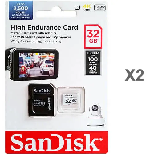 SanDisk SanDisk High Endurance 32GB microSDHC Class 10 twin pack — תמונת המוצר