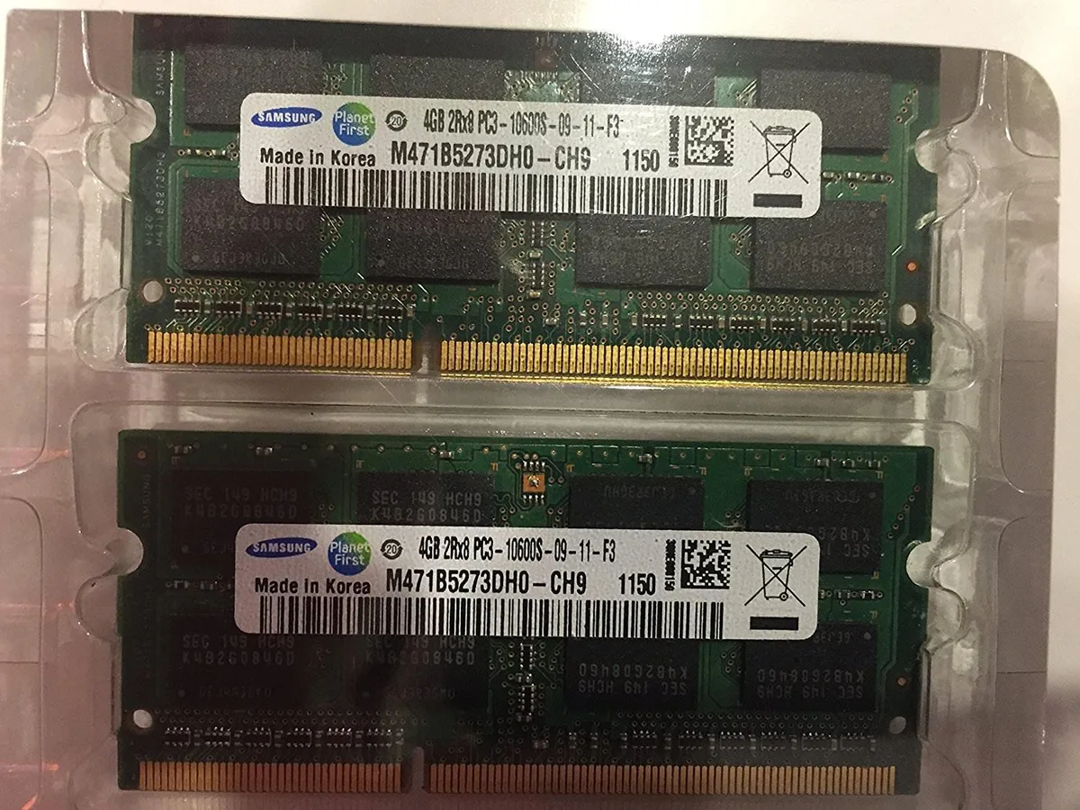 SAMSUNG SAMSUNG 8GB DDR3 1333 PC3 10600 2x4GB SODIMM laptop RAM — tuotekuva