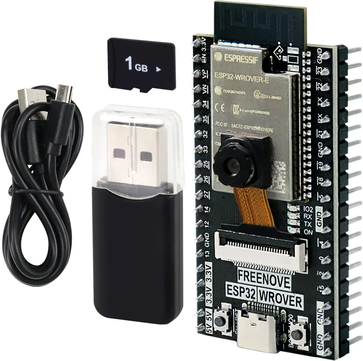 MCDODO MCDODO Freenove ESP32 CAM Dev Board Kit Dual-core 32-bit 240 MHz 4 MB 8 MB PSRAM 2.4 GHz Wi-Fi Bluetooth 4.2 — 제품 사진