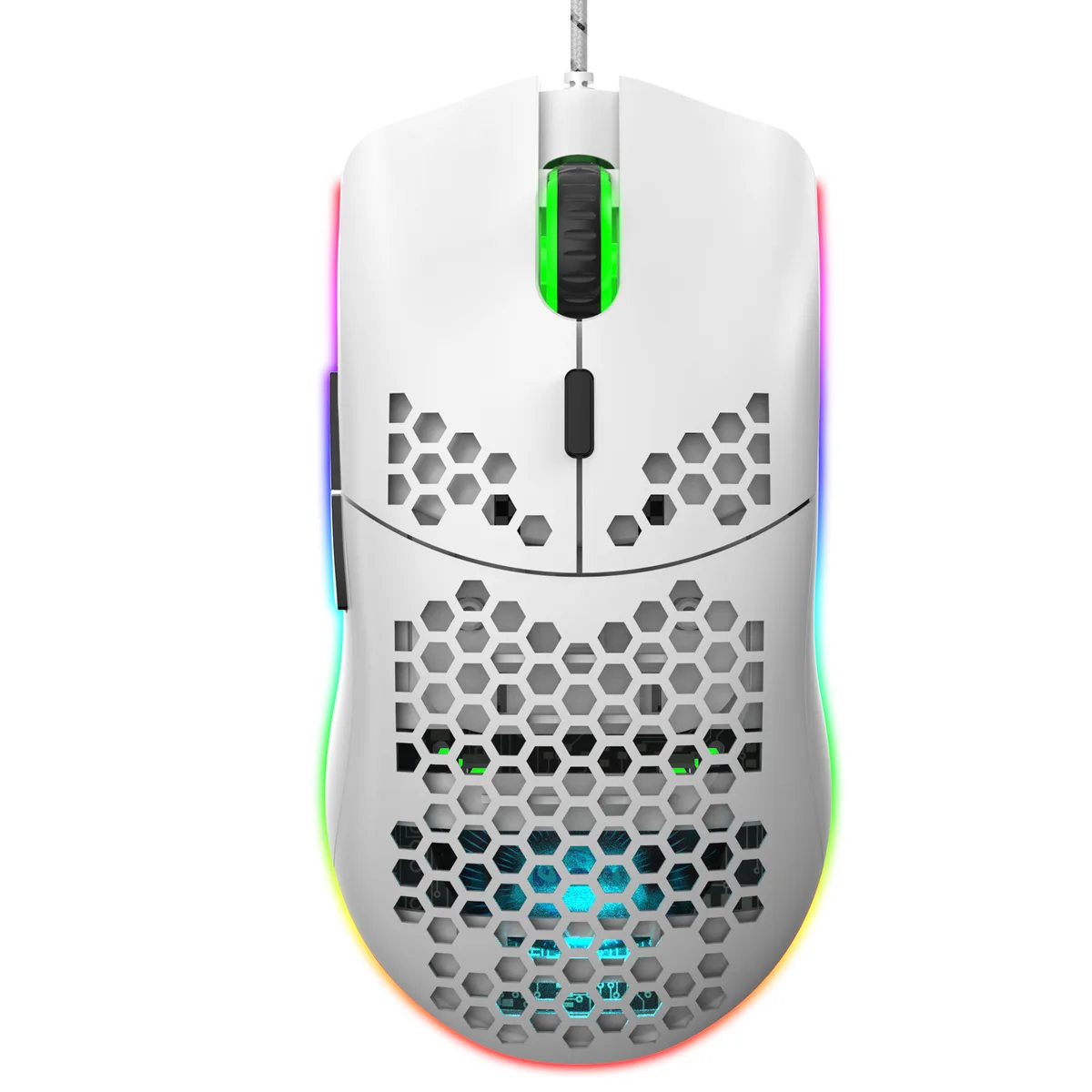 TROPRO TROPRO J900 6400 DPI 96g Wired Gaming Mouse White — toote foto