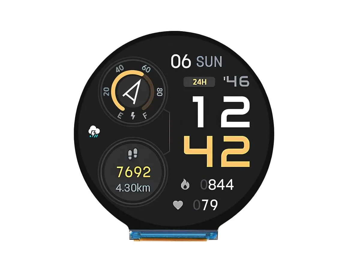 LORDWORLD LORDWORLD ESP32-S3 2.8" Round Display Development Board 480×480 — produktbilde