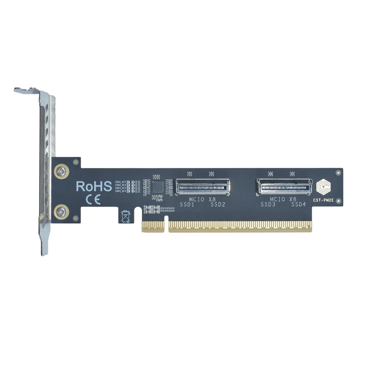 LetLinkSo LetLinkSo LLS-CD-1PC2MC-01 PCIe 5.0 x16 to 2 MCIO x8 Hard Drive Adapter — Produktfoto