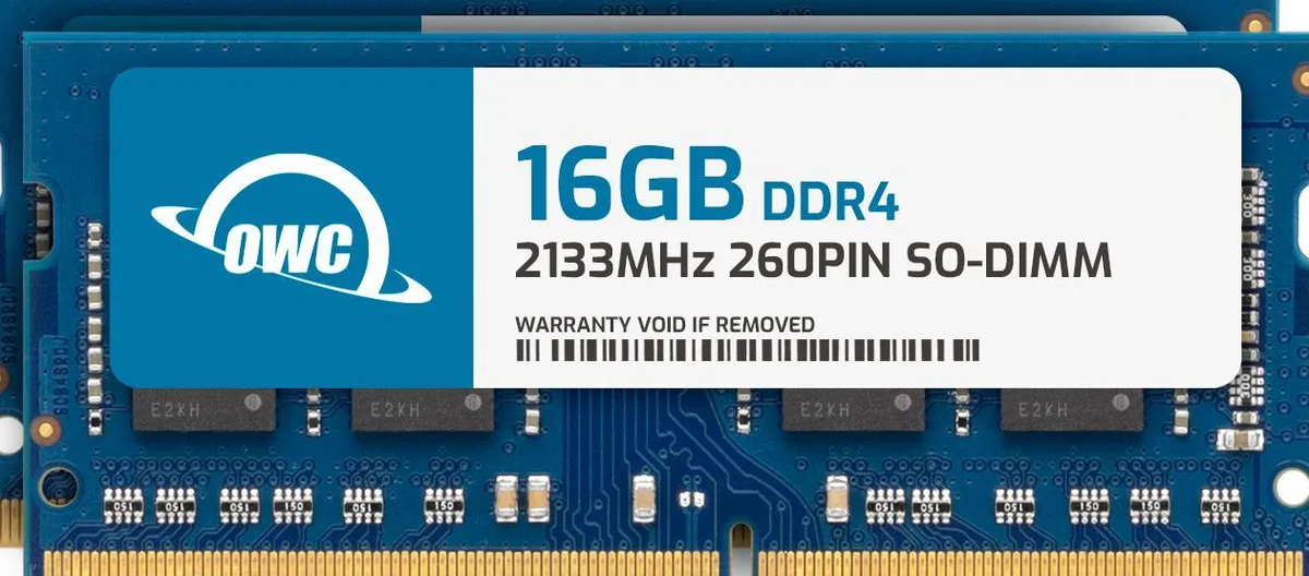 OWC OWC 32GB (2x16GB) DDR4 2133 CL15 SODIMM laptop RAM — fotografie produktu