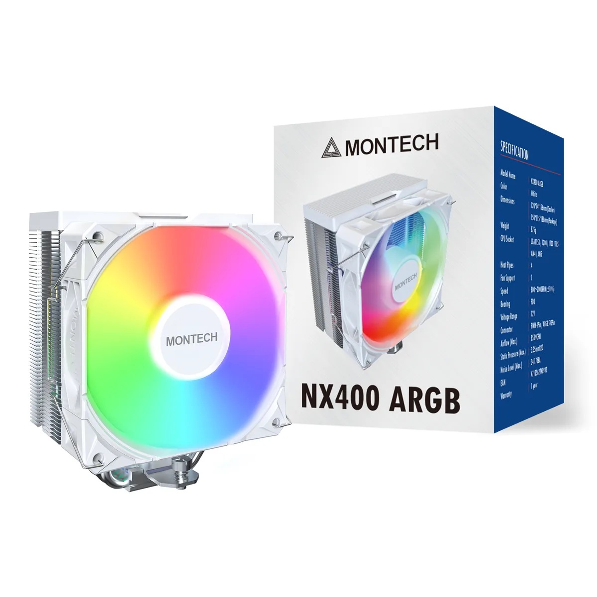 Montech Montech NX400 ARGB (W) CPU cooler — toote foto