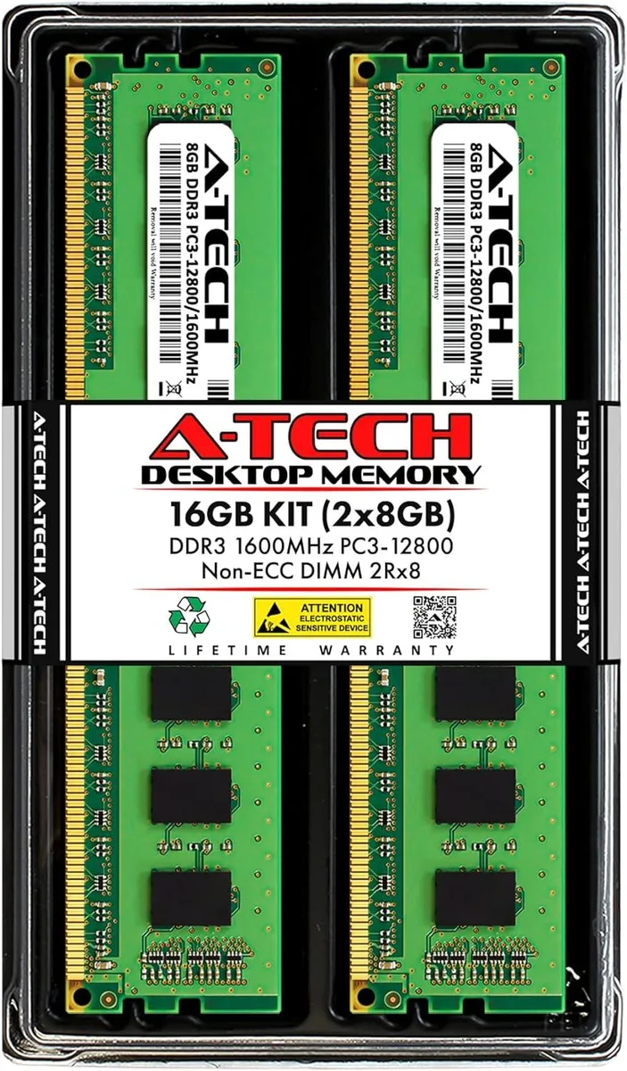 A-Tech A-Tech 16GB Kit (2x8GB) DDR3 1600 CL11 240-Pin UDIMM for Dell OptiPlex 9020 9010 7020 7010 3020 3010 XE2 — product photo