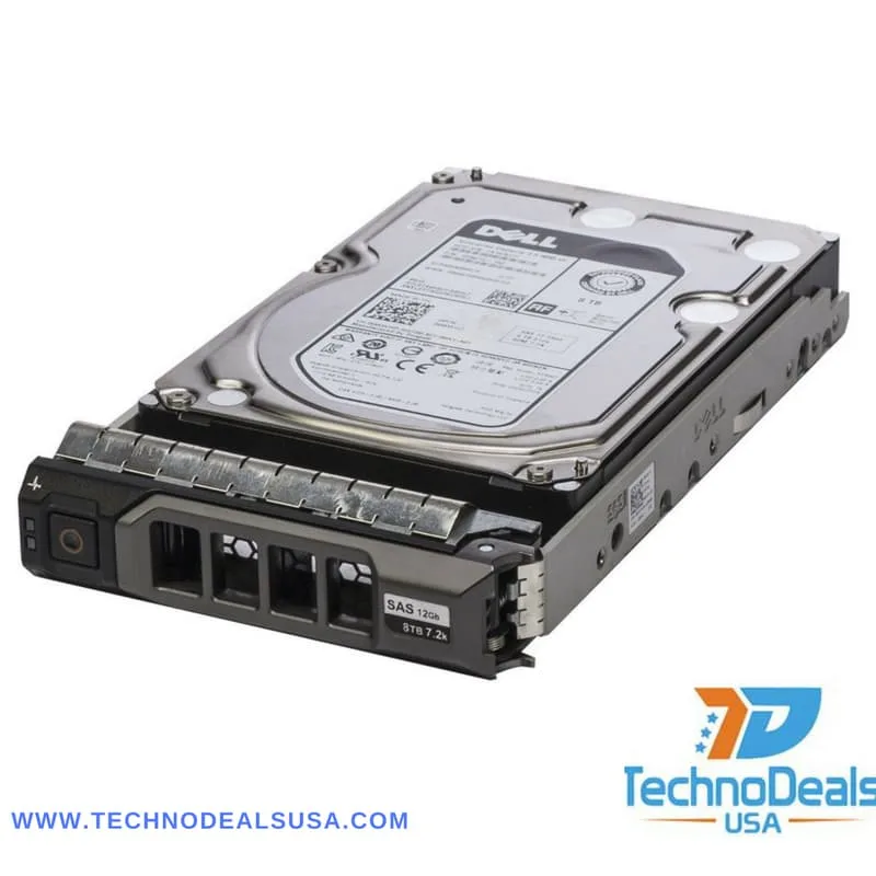 Silver 3.5 inch SAS hard drive with hot-swap tray