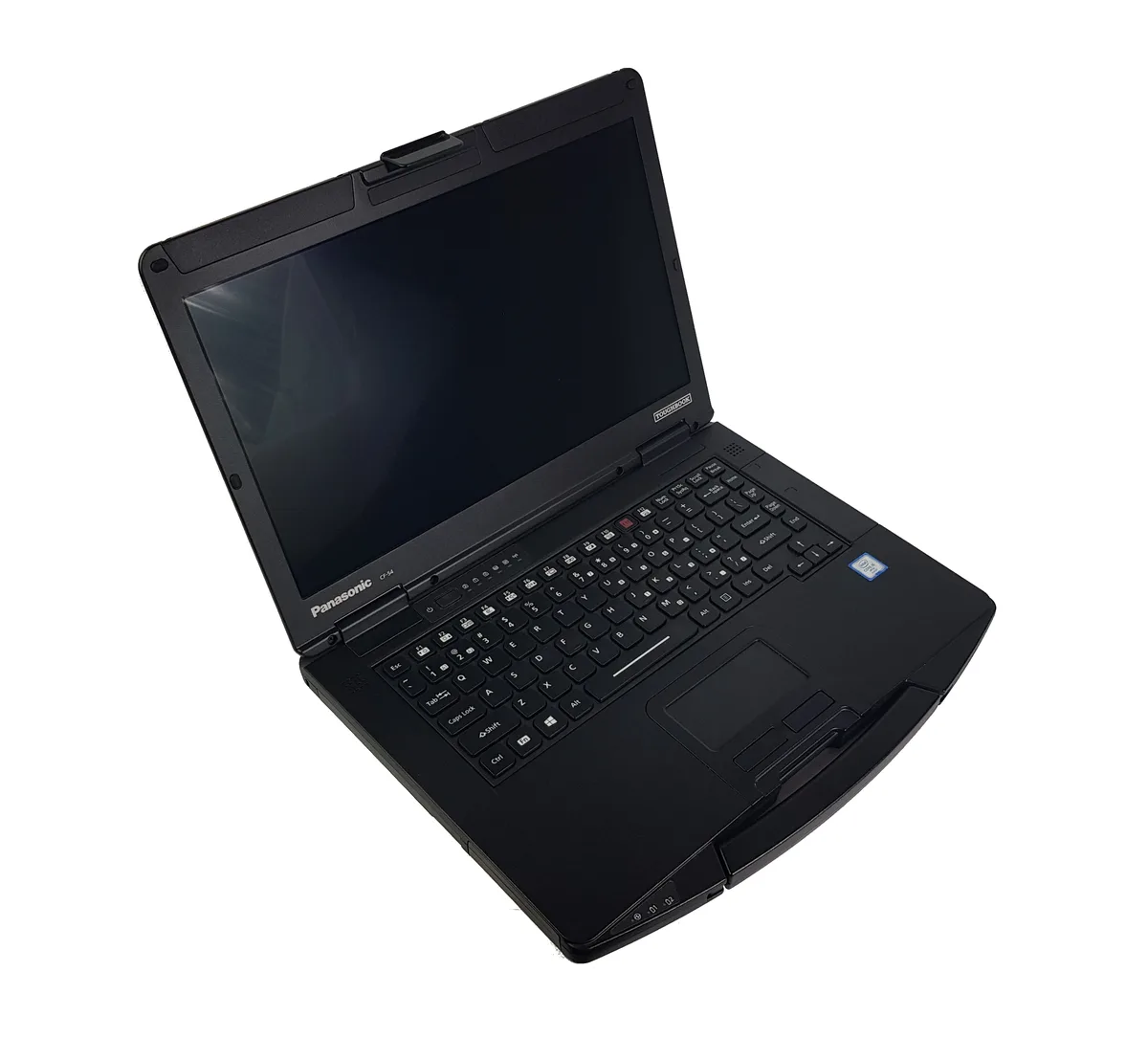 Panasonic Toughbook CF-54 semi-rugged laptop, matte dark grey magnesium chassis, 14 inch non-touch display, DVD drive slot