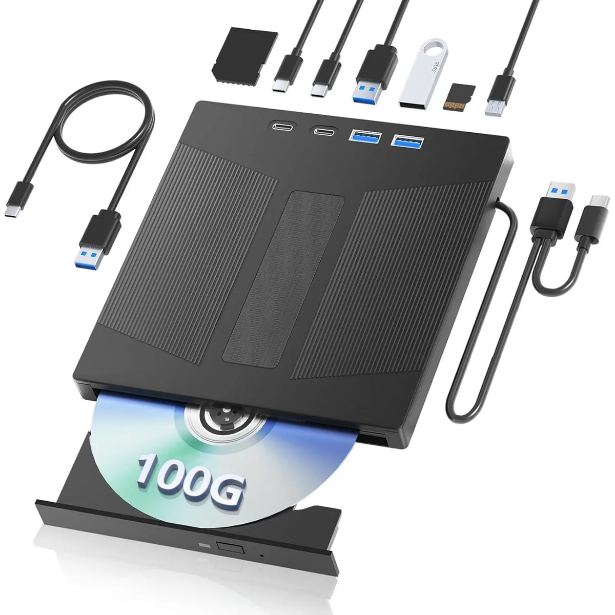  Taopjwr XD0028E 7-in-1 External Blu-ray Drive — vörumynd