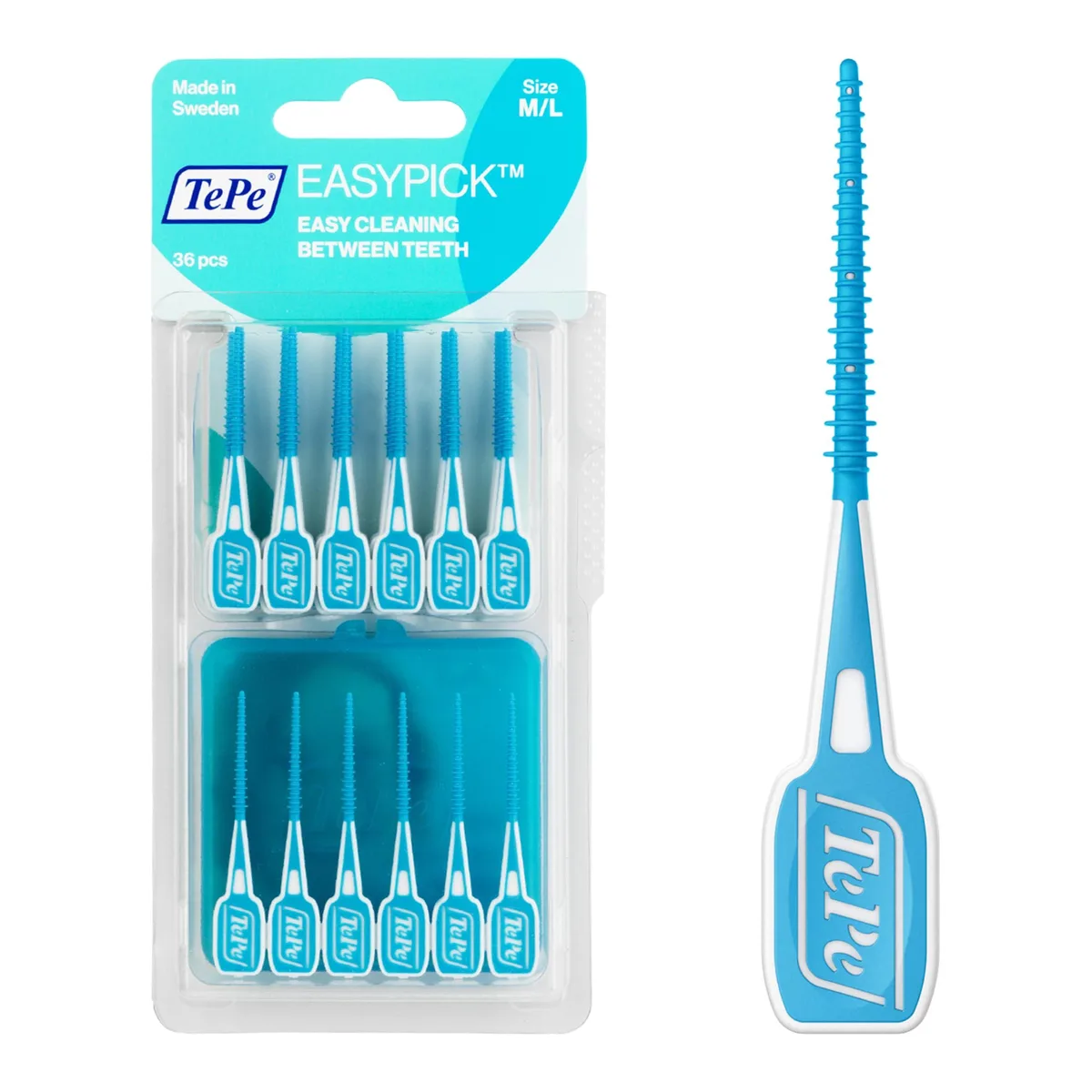  TePe EasyPicks M/L Blue 36 Pack — product photo