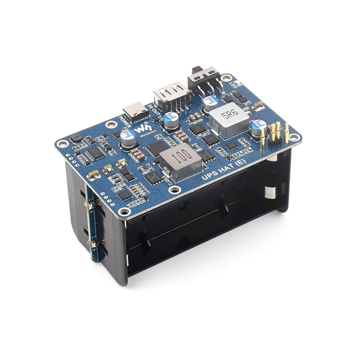 LORDWORLD LORDWORLD UPS HAT (E) for Raspberry Pi 5 40W 4×21700 development board — produktfoto