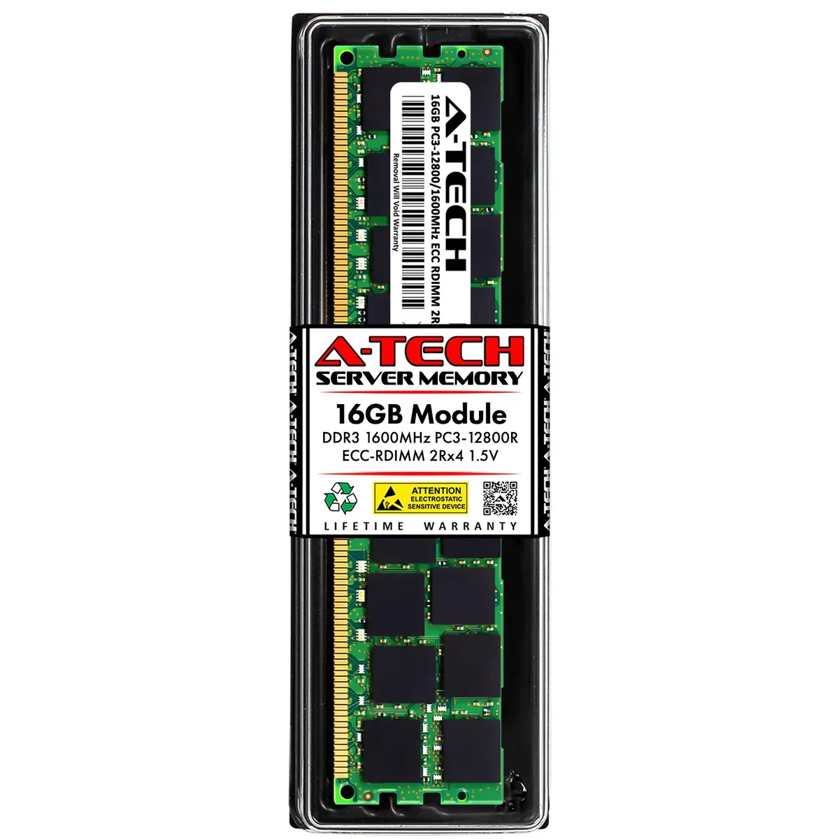 A-Tech A-Tech 16GB DDR3 1600 ECC RDIMM 2Rx4 for IBM-Lenovo 90Y3157 server RAM — product photo
