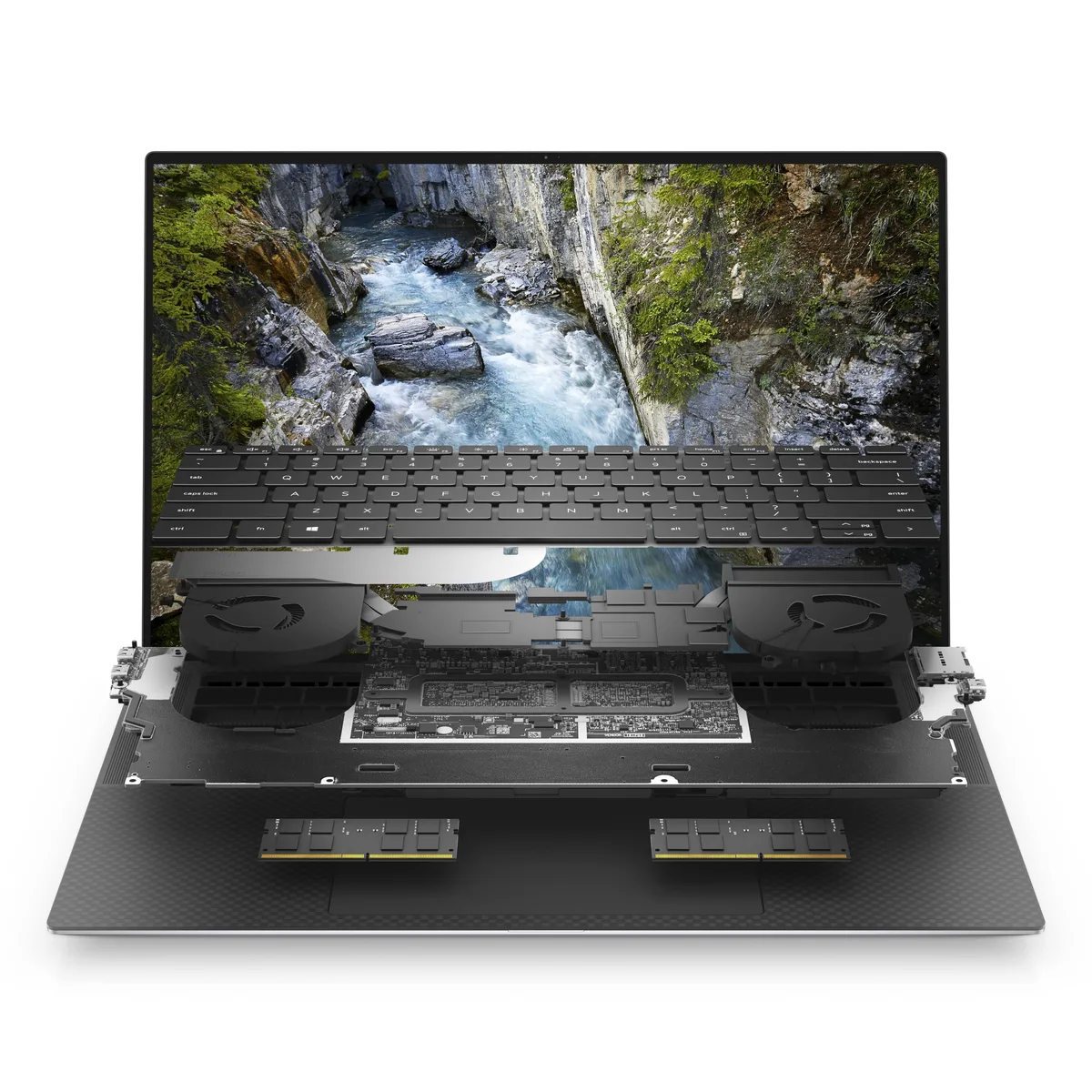 Silver-grey Dell Precision 5560 laptop closed, thin bezels, 15.6 inch screen