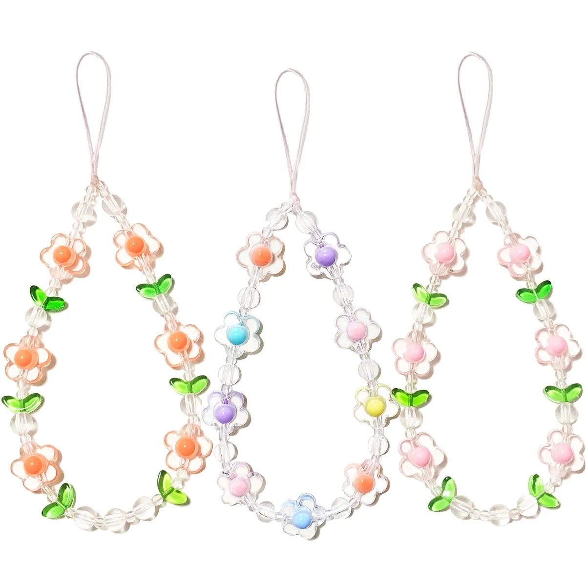 HOLAOCT MPL2 bracelet 3 pack 18.5 cm acrylic floral — product photo