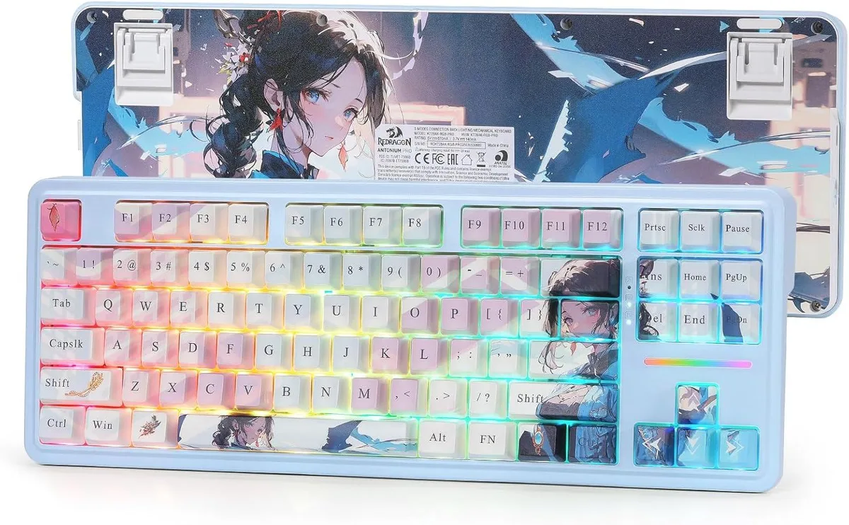 Redragon Redragon K728 PRO SE 80% 87 Keys Wireless Gasket RGB Gaming Keyboard — produktbild