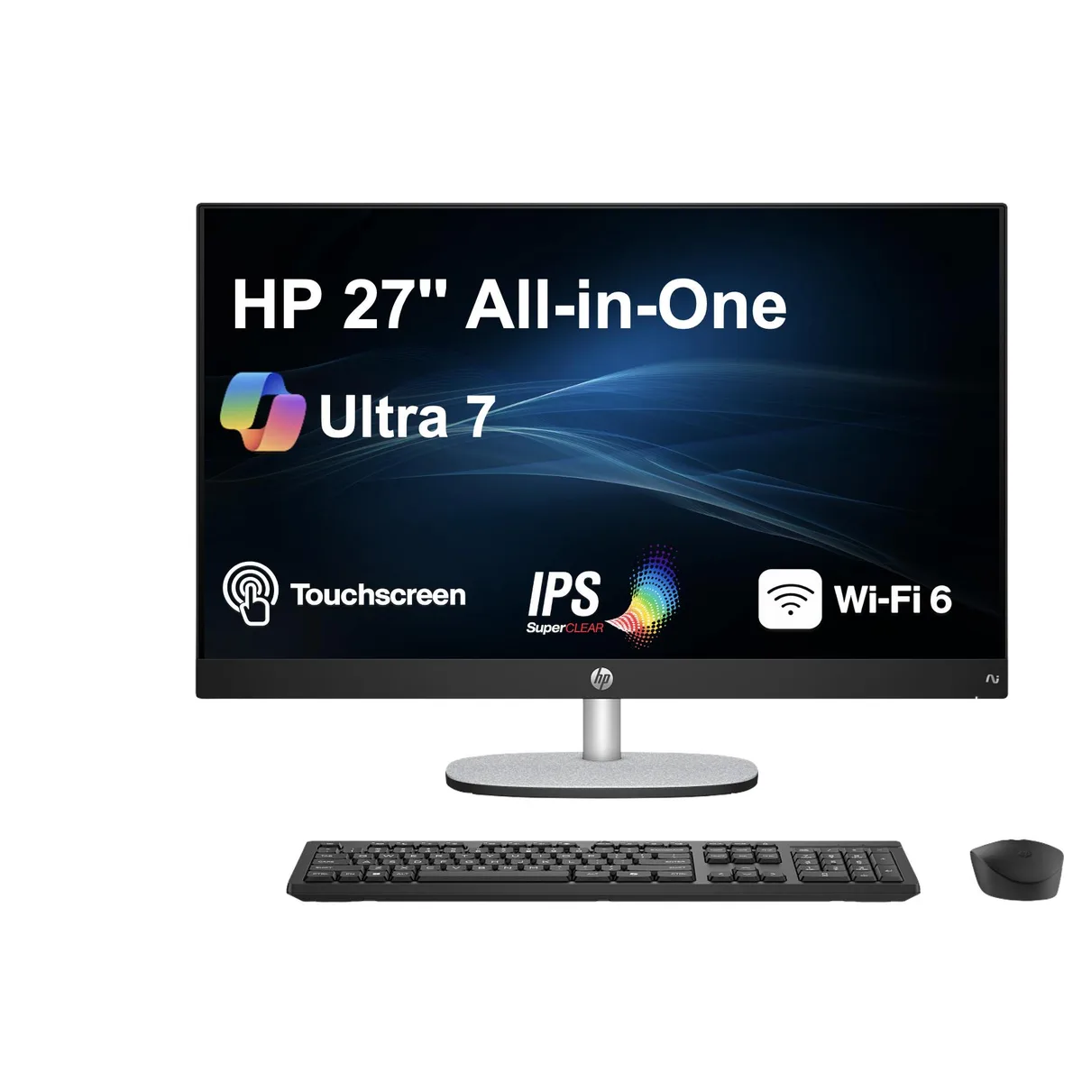 HP HP 27 all-in-one PC Intel Core Ultra 7-255U 64GB DDR5 2TB NVMe 27" touchscreen Windows 11 Pro — صورة المنتج