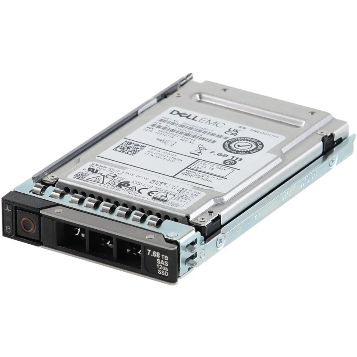 2.5 inch SAS enterprise SSD with silver metal casing