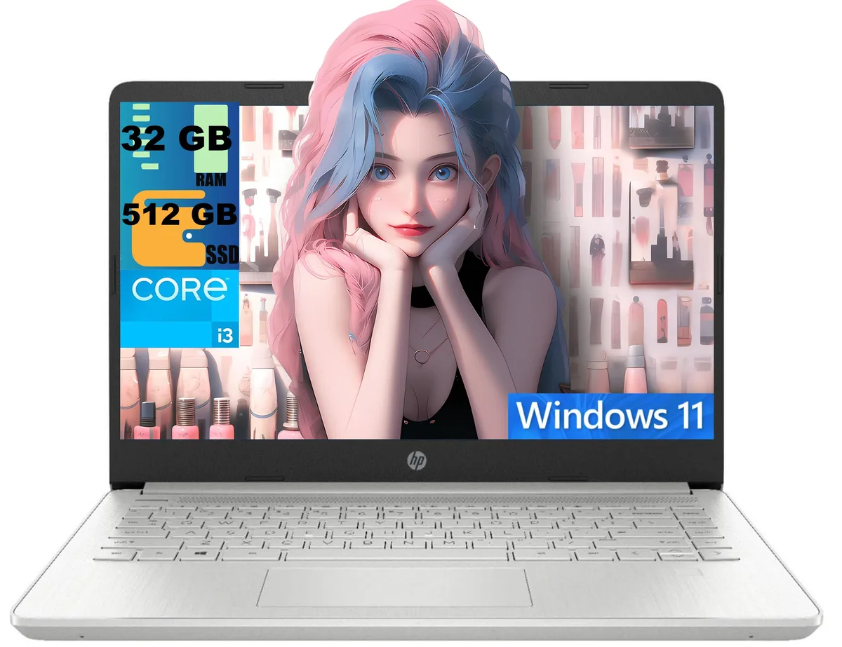 HP HP 14 Raider laptop i3-1115G4 32GB 512GB Silver — photo du produit