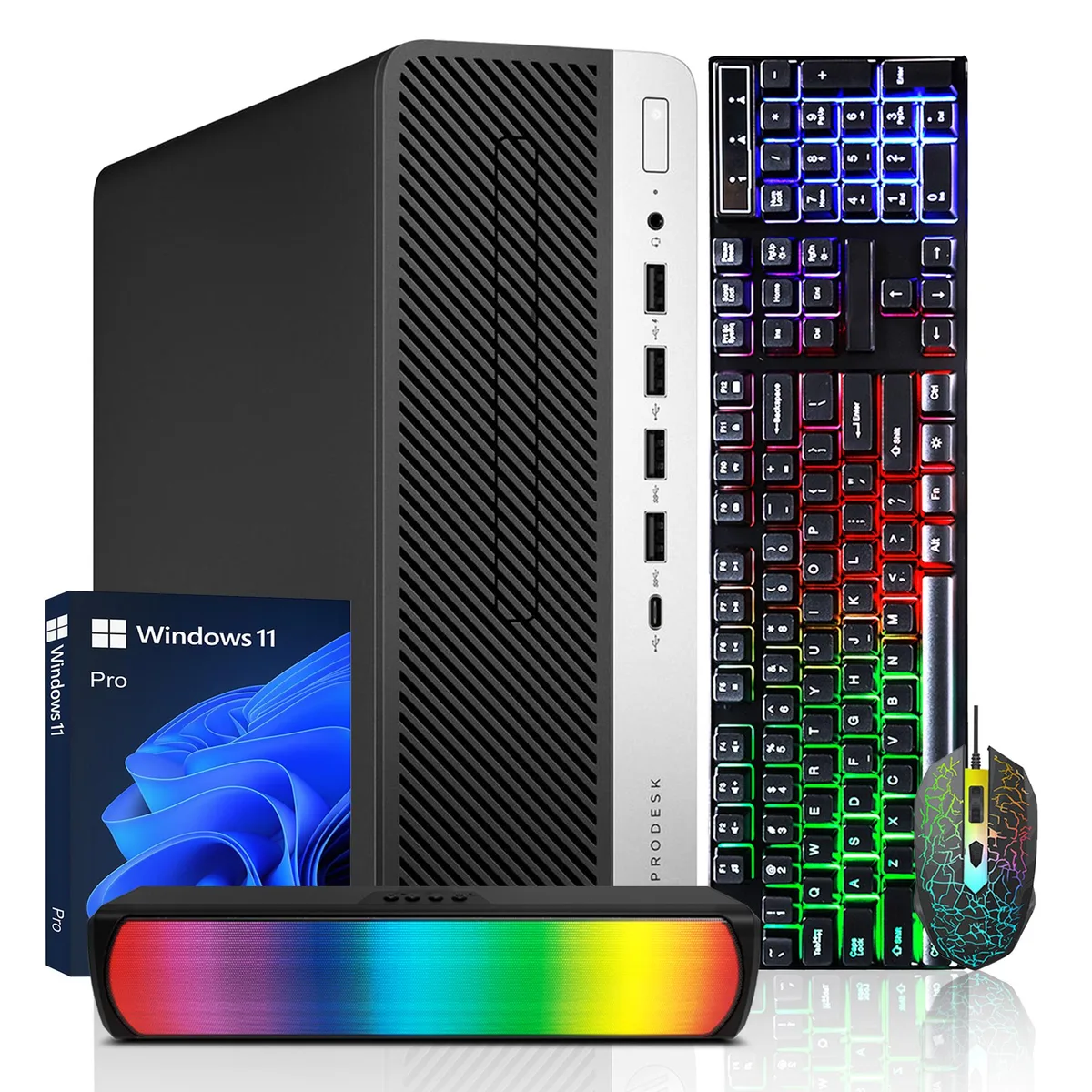 HP HP ProDesk 600 G4 SFF i5-8500 32GB 512GB SSD Win 11 Pro desktop PC — product photo