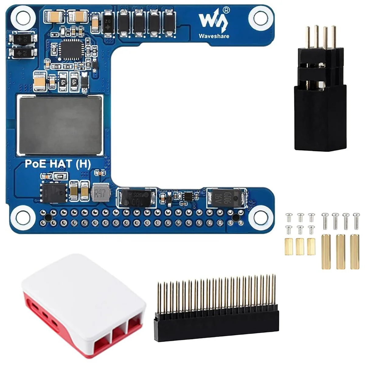 LORDWORLD LORDWORLD PoE HAT (H) for Raspberry Pi 5/CM5 5V 5A 40-PIN — produktfoto
