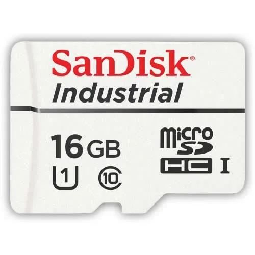 SanDisk SanDisk Industrial microSDHC 16GB U1 80/50 MB/s 384 TBW — ภาพสินค้า