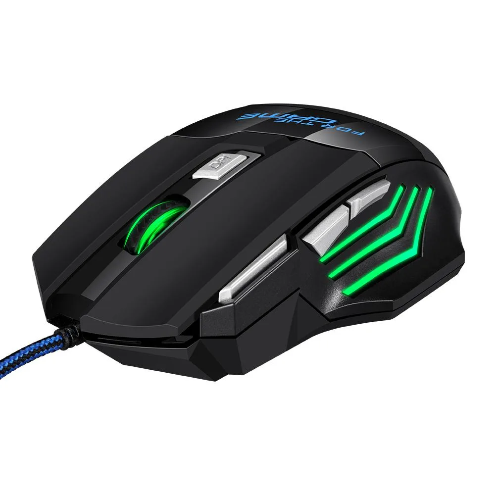 Black right-handed gaming mouse with RGB lighting