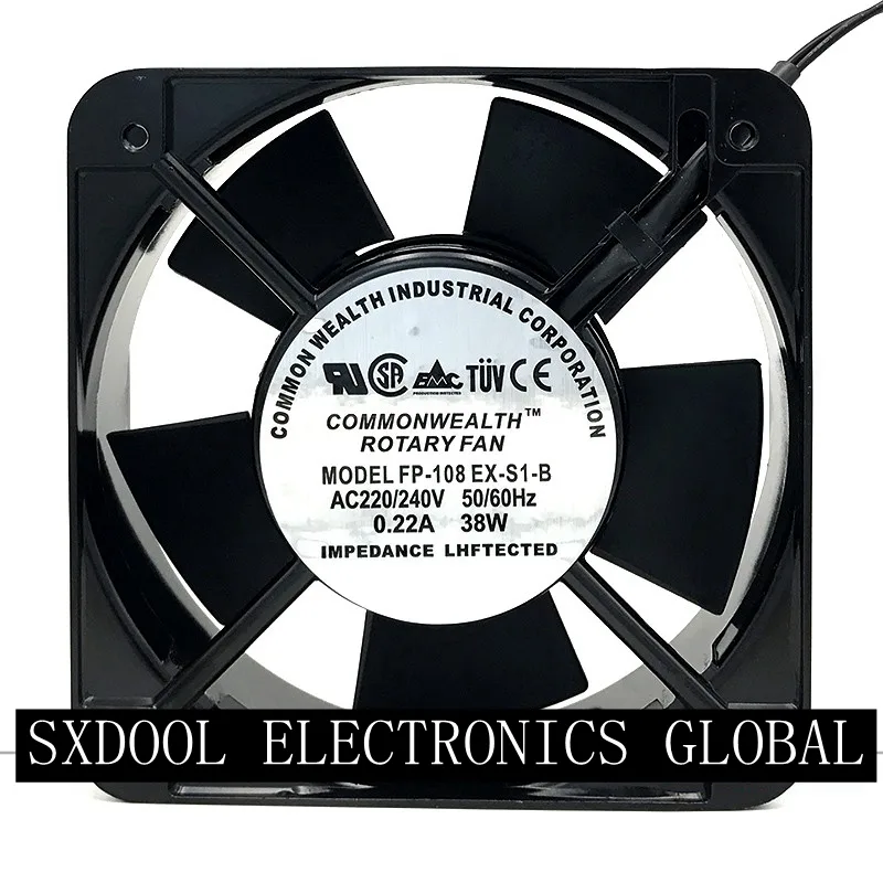 SXDOOL SXDOOL FP-108 150mm AC 220/240V 38W Ball Bearing Case Fan — foto produk