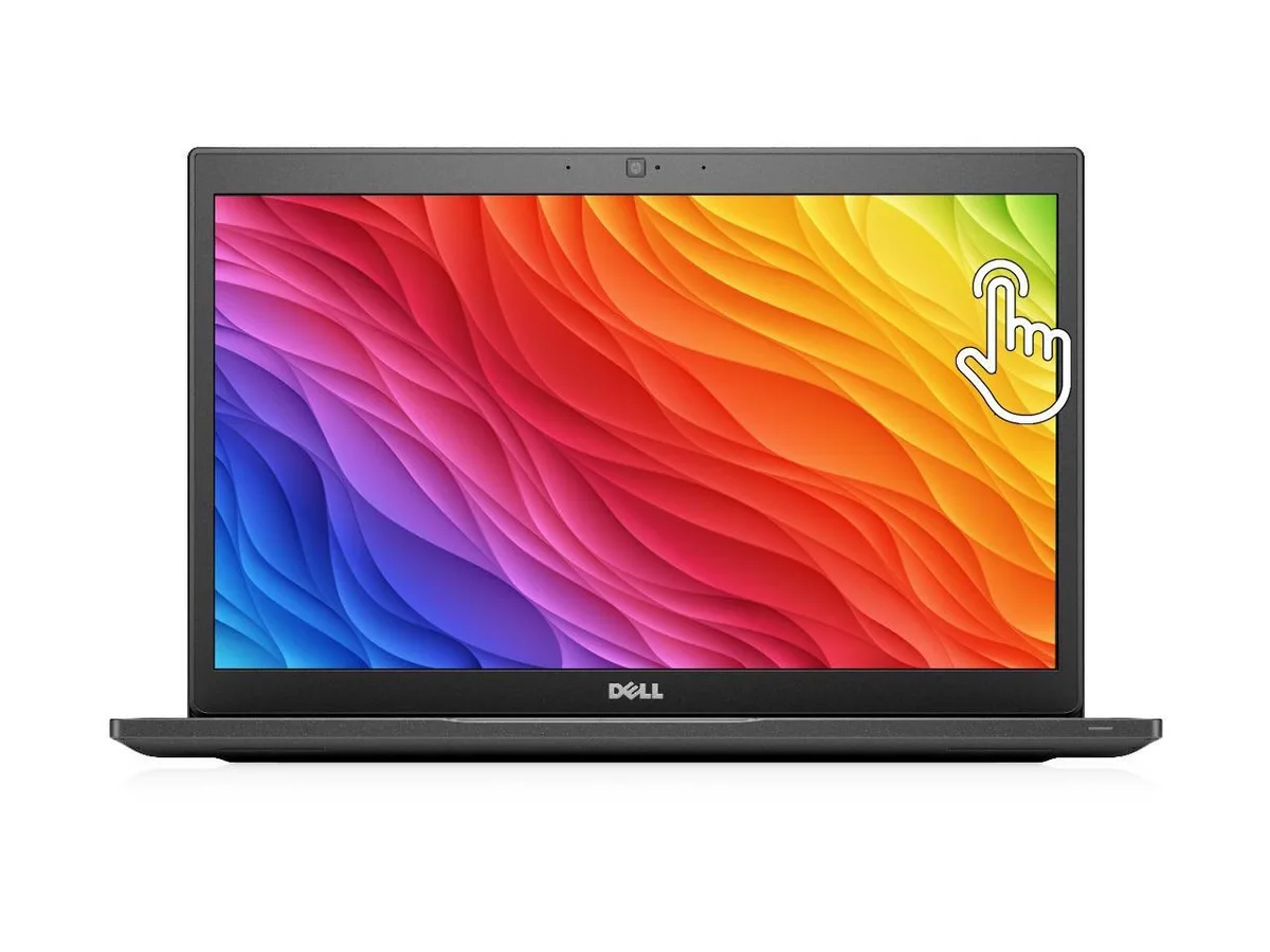 Black 14-inch touchscreen business laptop with matte finish and backlit keyboard